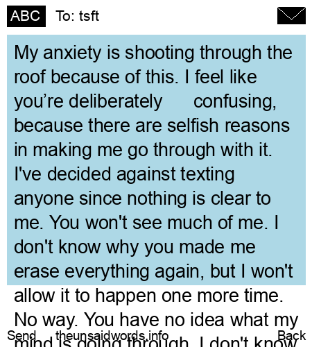 unsent message to tsft