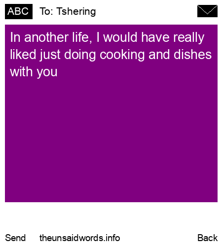unsent message to Tshering