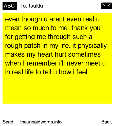 unsent message to tsukki
