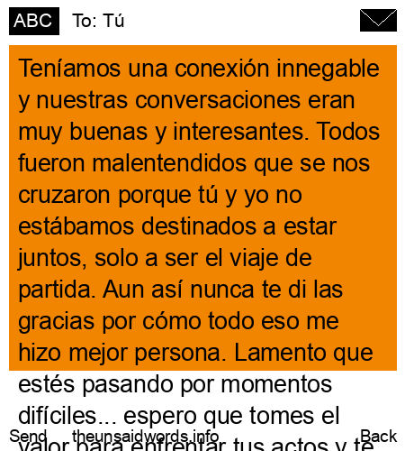 unsent message to Tú