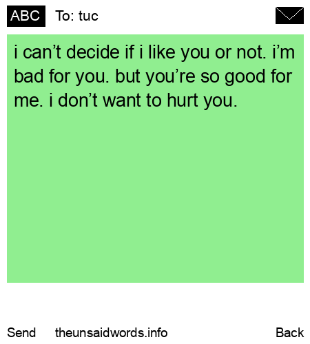 unsent message to tuc