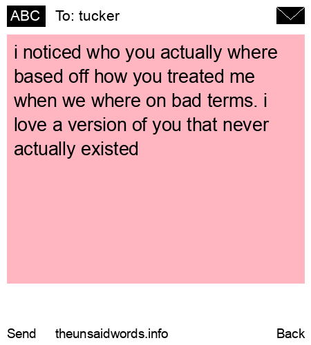 unsent message to tucker