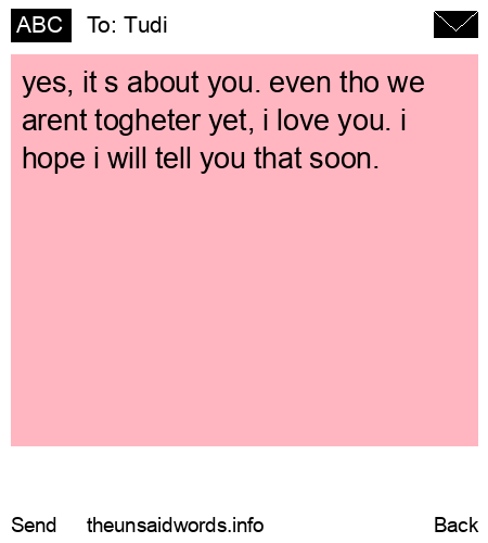 unsent message to Tudi