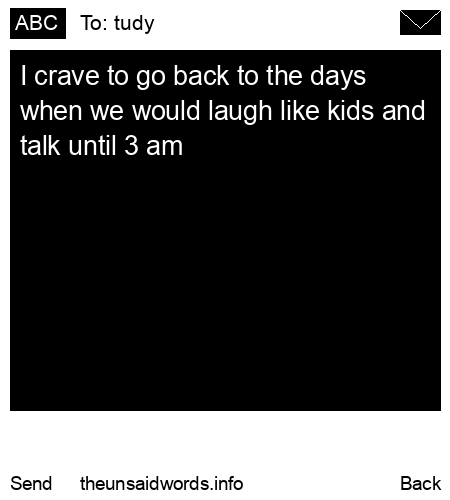 unsent message to tudy