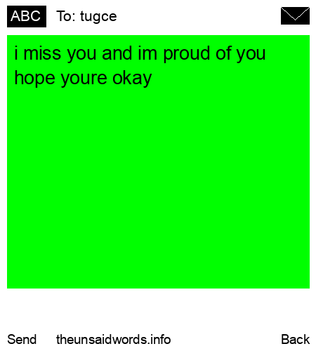 unsent message to tugce