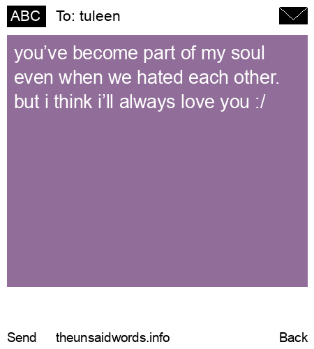 unsent message to tuleen