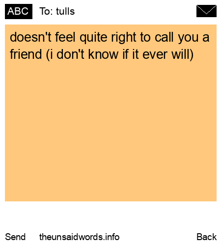 unsent message to tulls