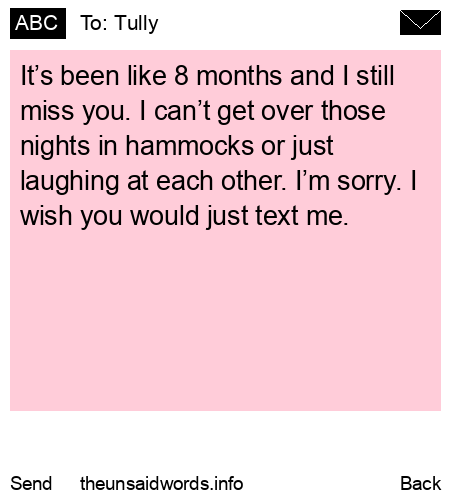 unsent message to Tully