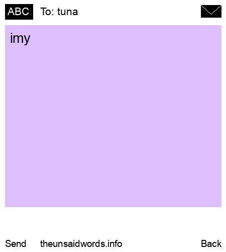 unsent message to tuna