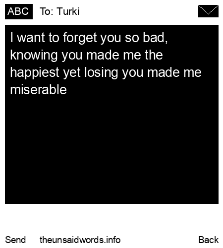 unsent message to Turki