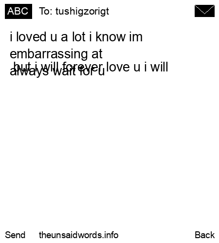 unsent message to tushigzorigt
