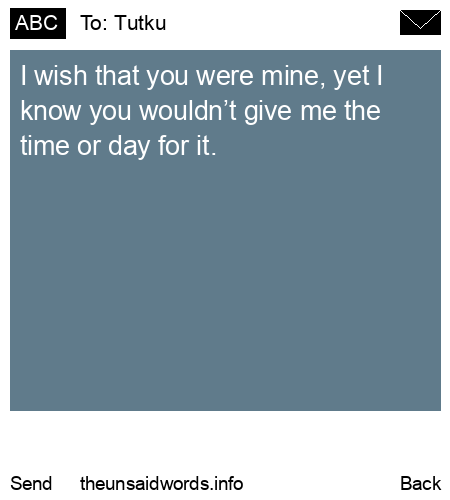 unsent message to Tutku