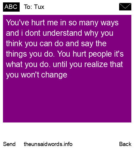 unsent message to Tux