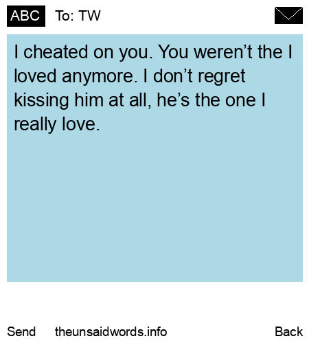 unsent message to TW