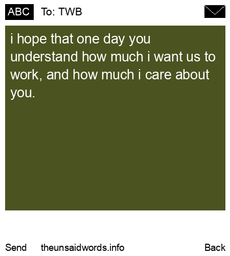 unsent message to TWB