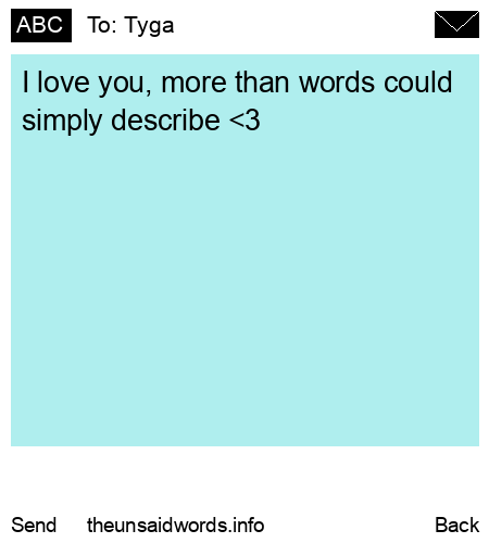 unsent message to Tyga