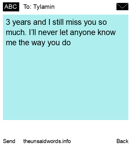 unsent message to Tylamin