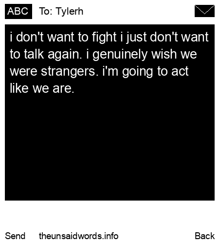 unsent message to Tylerh