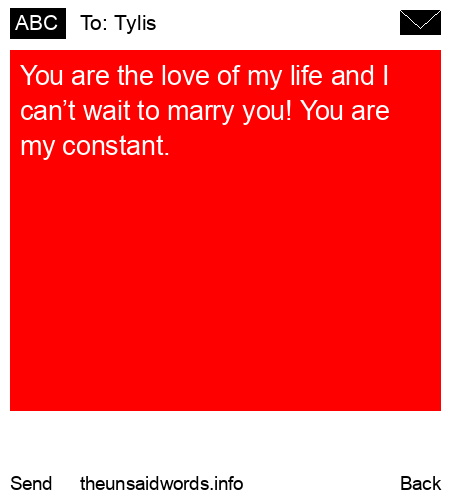 unsent message to Tylis