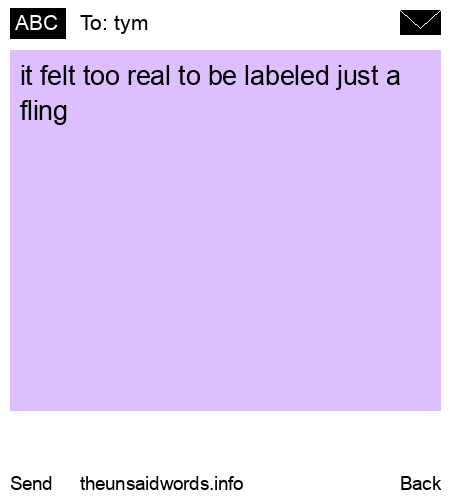 unsent message to tym