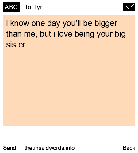 unsent message to tyr