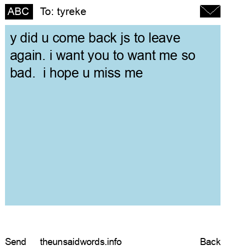 unsent message to tyreke