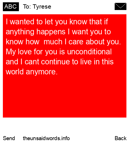 unsent message to Tyrese