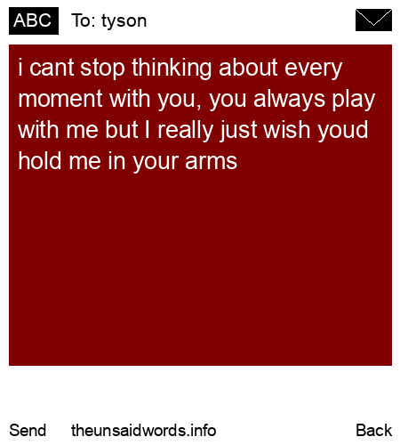 unsent message to tyson