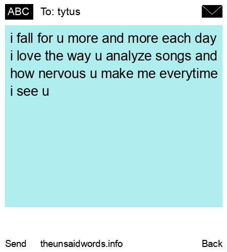 unsent message to tytus