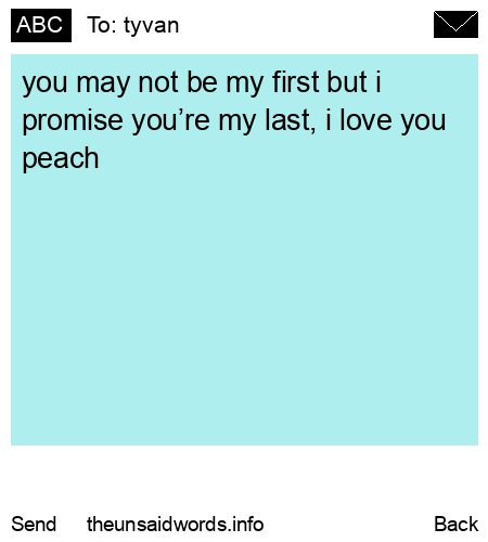 unsent message to tyvan