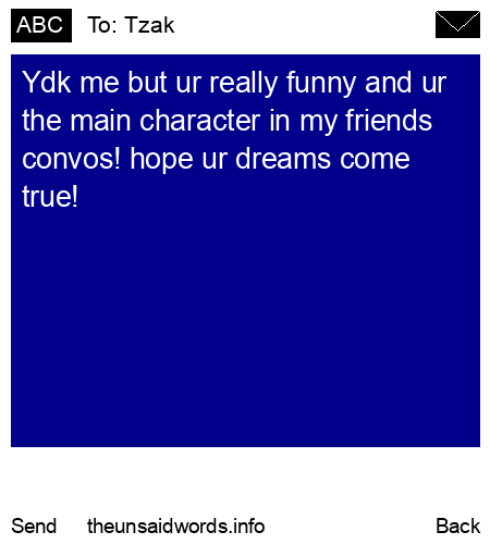 unsent message to Tzak