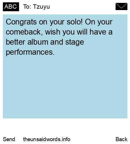 unsent message to Tzuyu