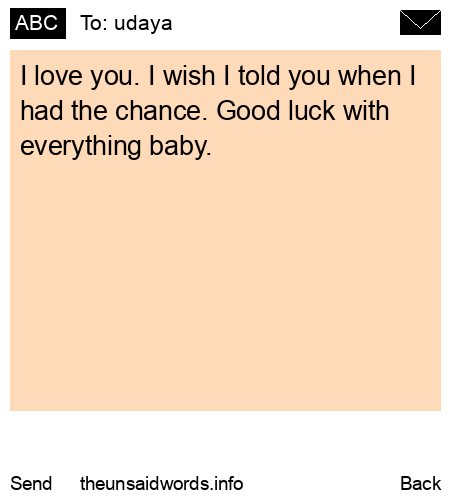 unsent message to udaya