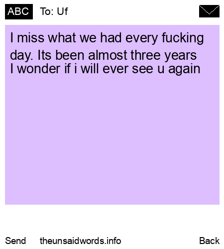 unsent message to Uf