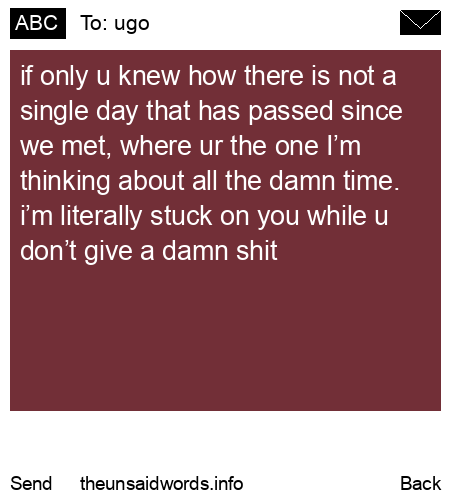 unsent message to ugo