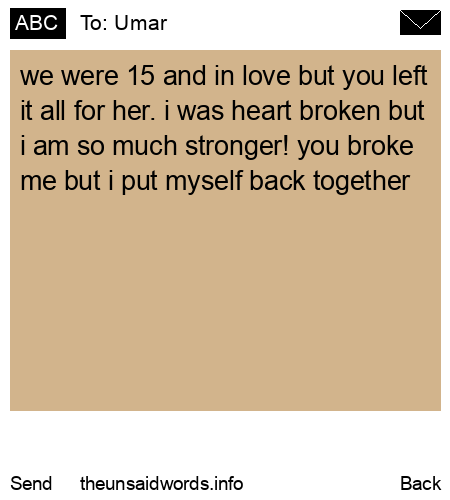 unsent message to Umar