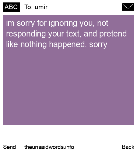 unsent message to umir