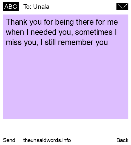unsent message to Unala