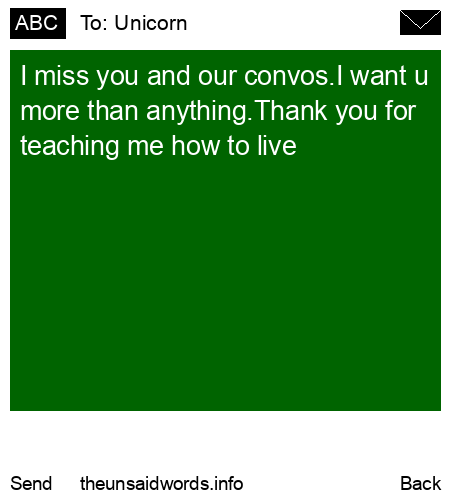 unsent message to Unicorn