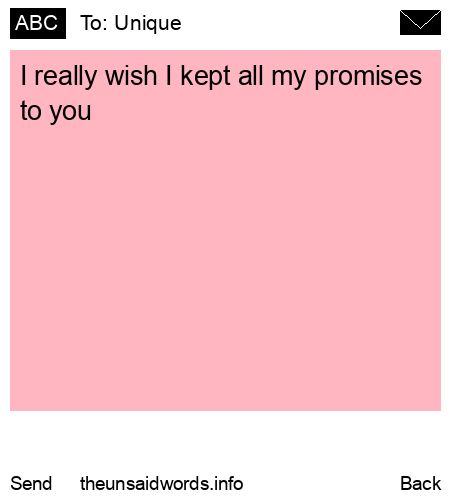 unsent message to Unique 