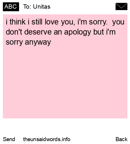 unsent message to Unitas 