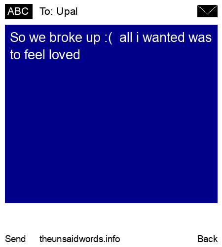 unsent message to Upal