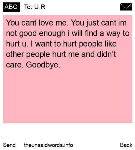 unsent message to U.R