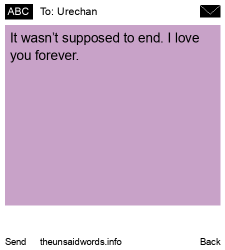 unsent message to Urechan 
