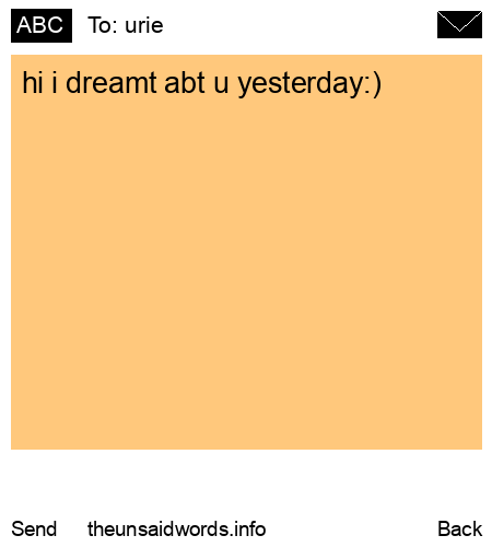 unsent message to urie