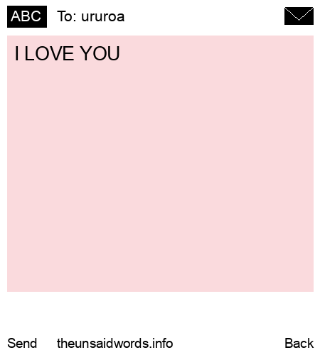 unsent message to ururoa