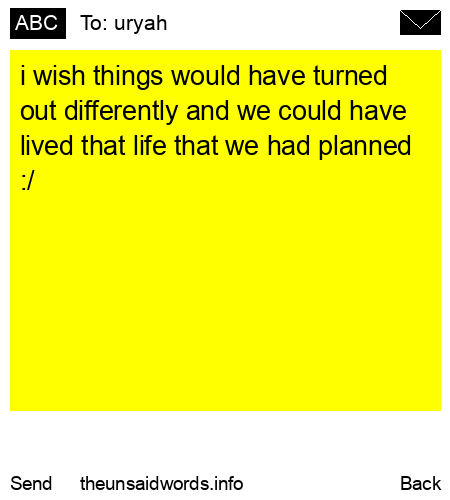 unsent message to uryah