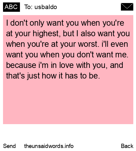 unsent message to usbaldo