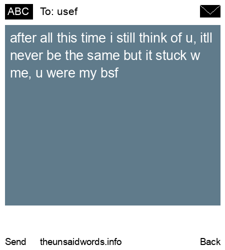 unsent message to usef
