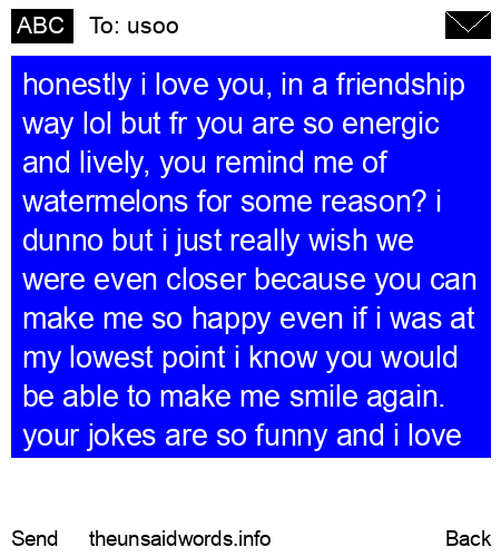 unsent message to usoo